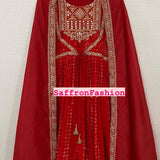 Red sharara dress
