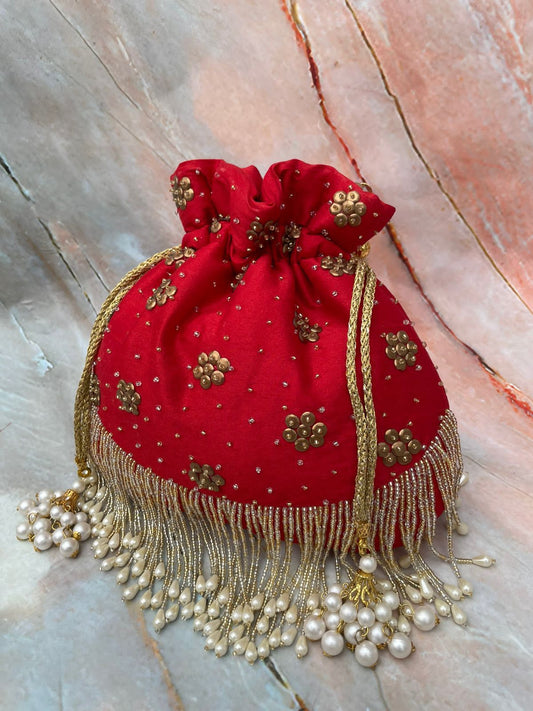 Laldli red potli - Saffronfashionindia