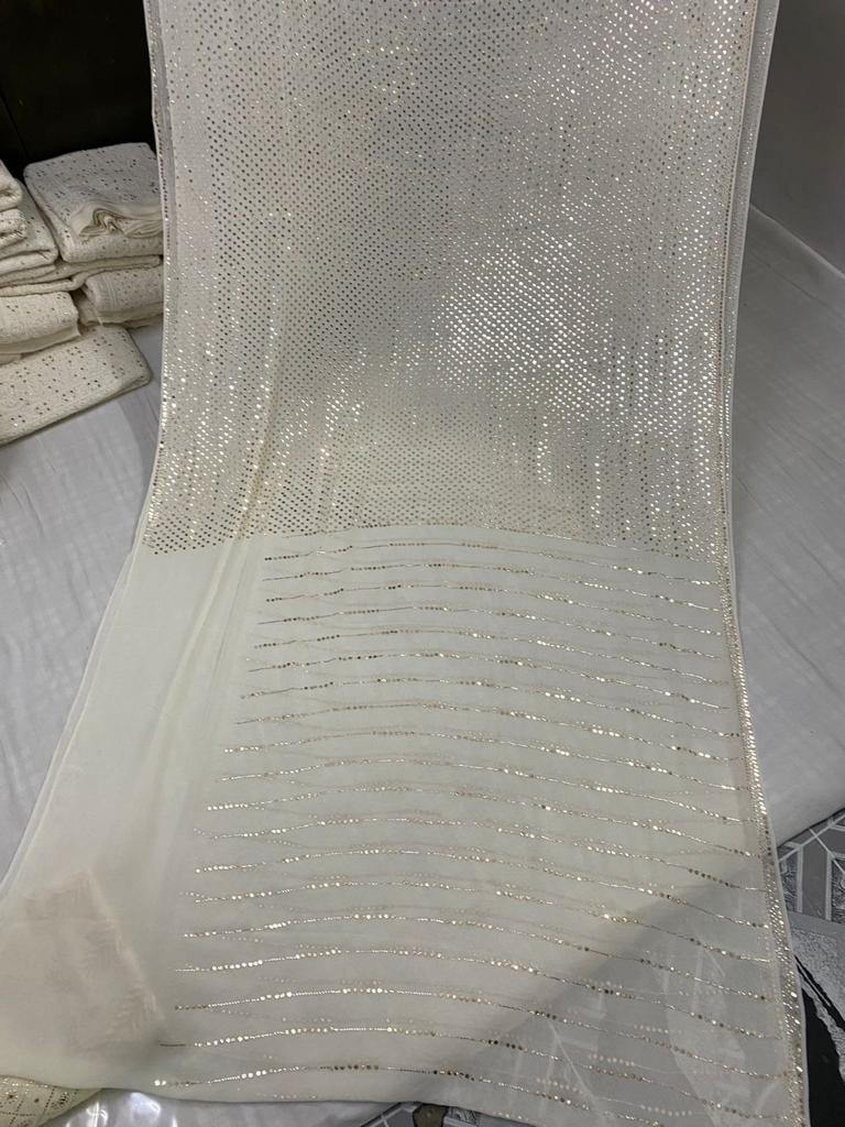 Sequenza Chikankari saree - Saffronfashionindia