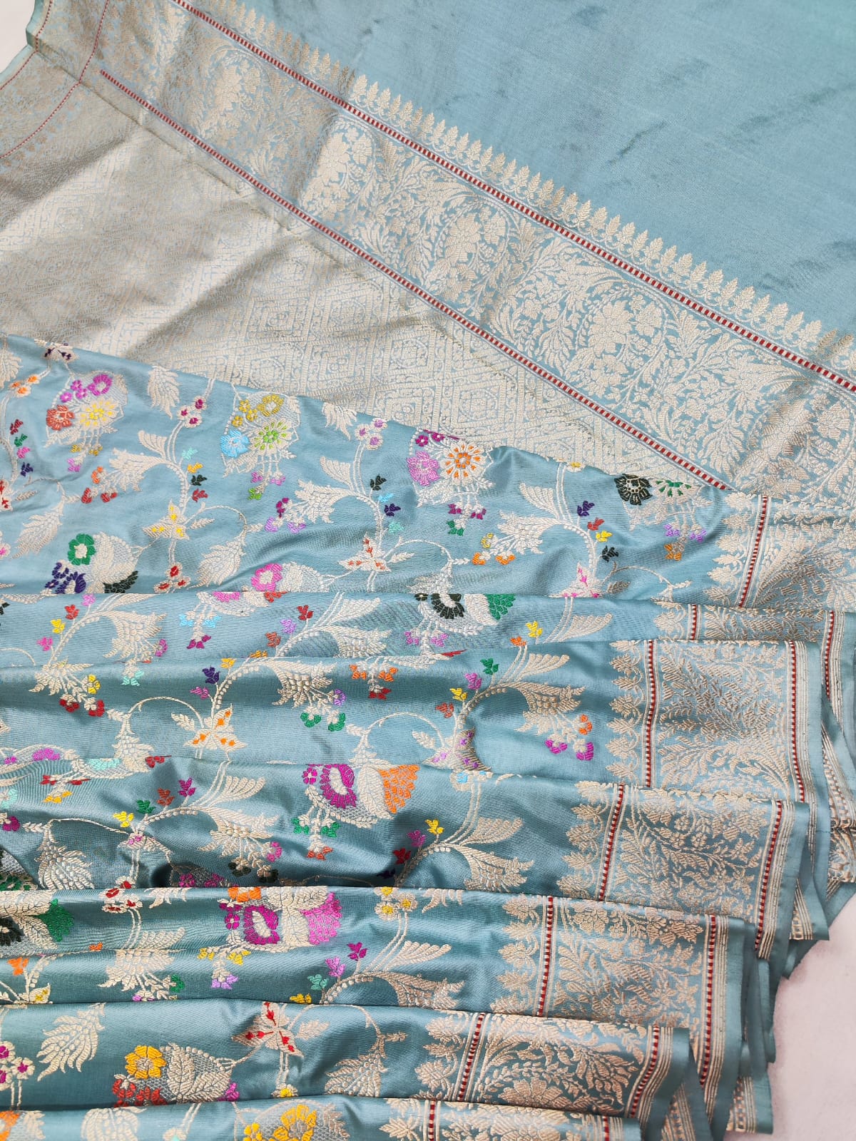 Rajbaari Katan kadua jangla silk saree - Saffronfashionindia