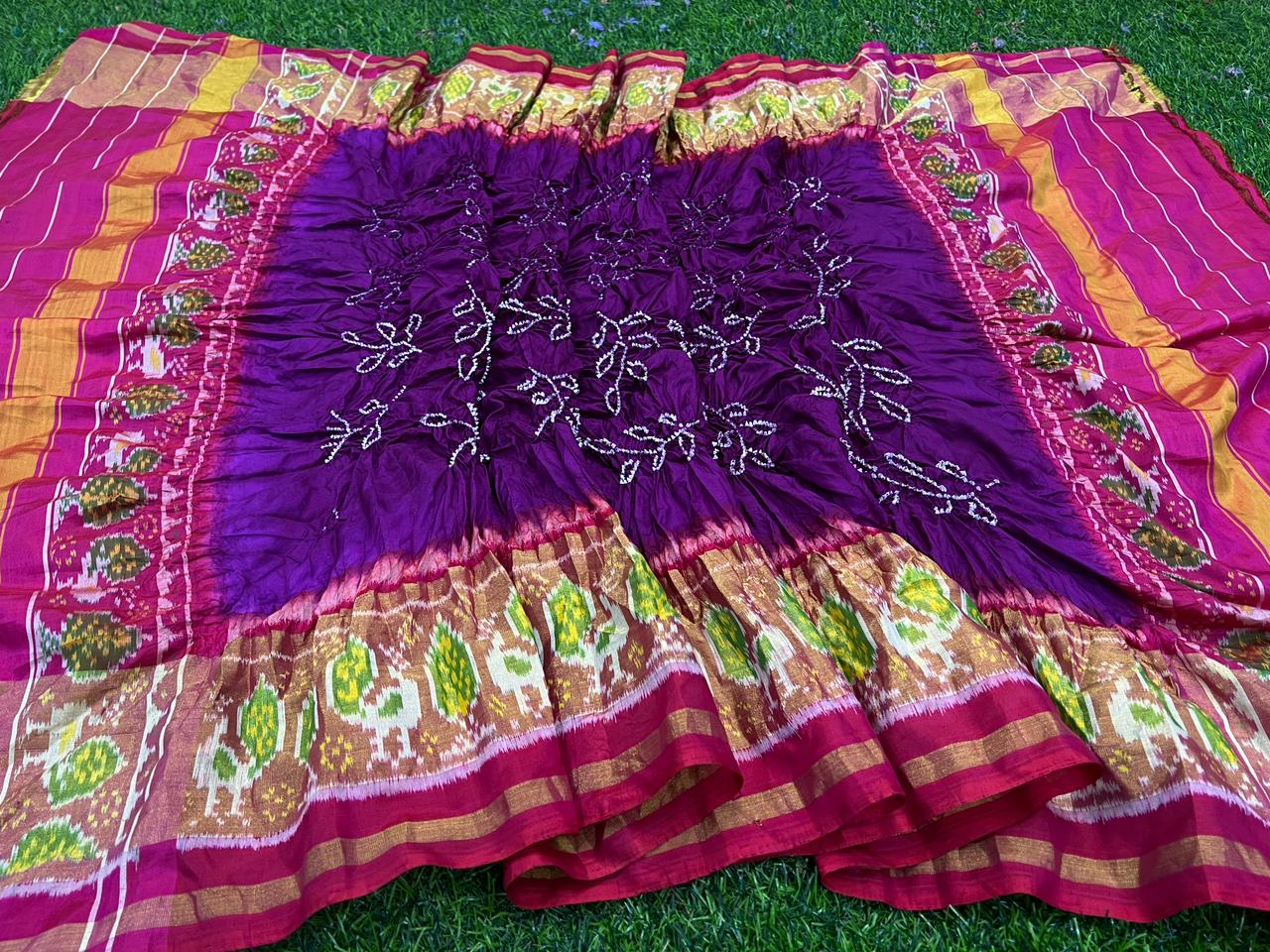 Moulki patola dupatta/patan dupatta - Saffronfashionindia
