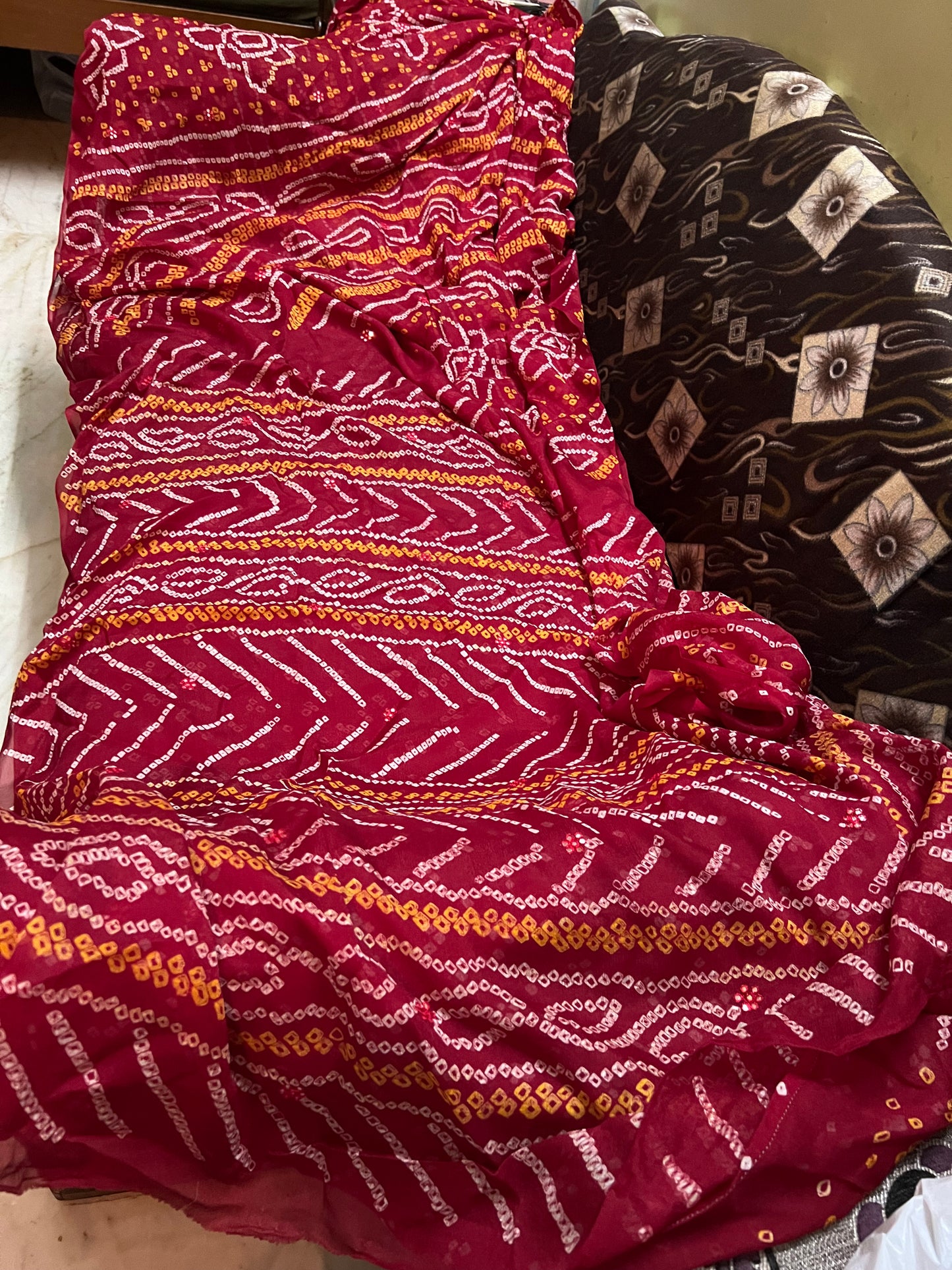 Renna bandhej inspired saree - Saffronfashionindia