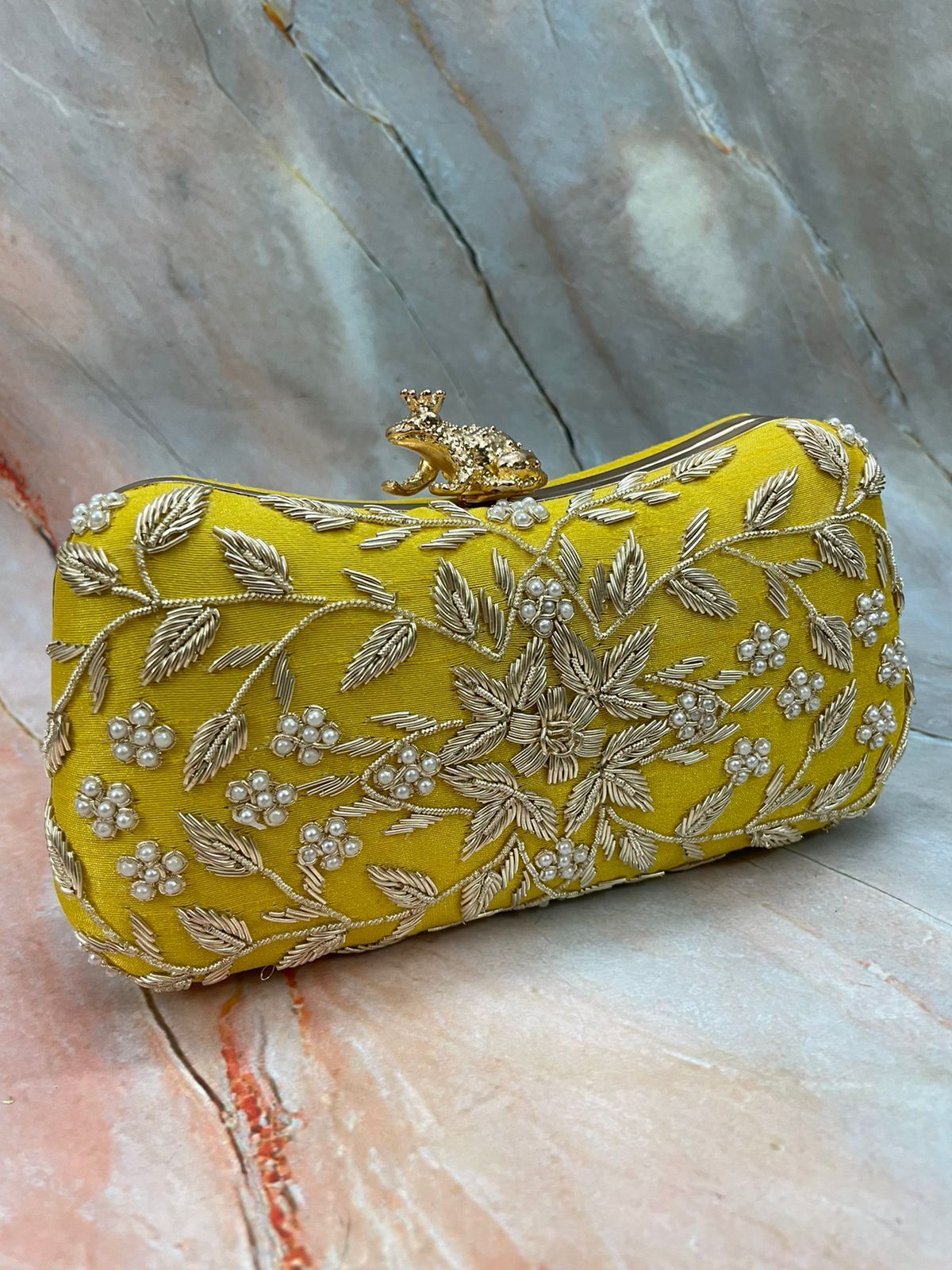Safli clutch,,,,knob clutch,,,,Zardari clutch - Saffronfashionindia