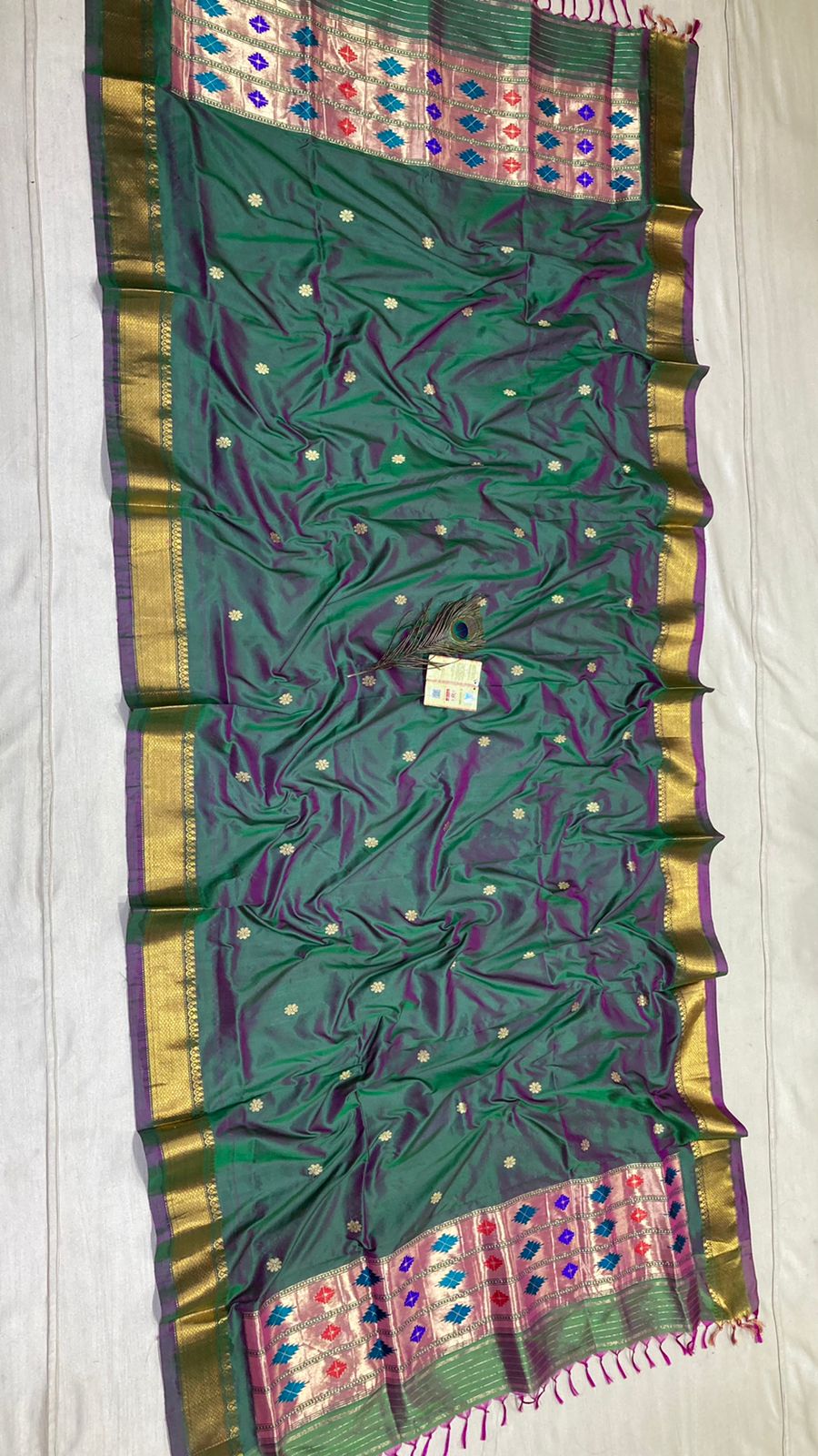 Paithani inspired dupatta - Saffronfashionindia