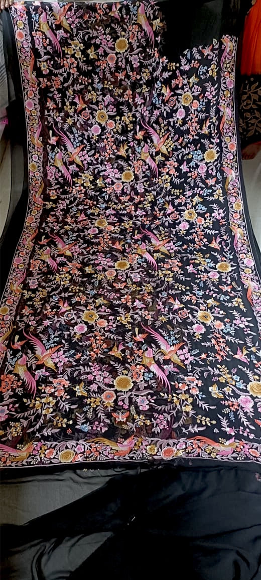 Ramashri Parsi gara Indian heritage saree - Saffronfashionindia