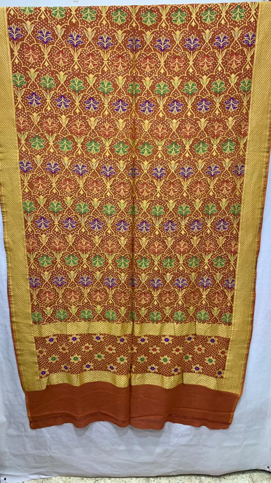 Mysore banarsi dupatta - Saffronfashionindia