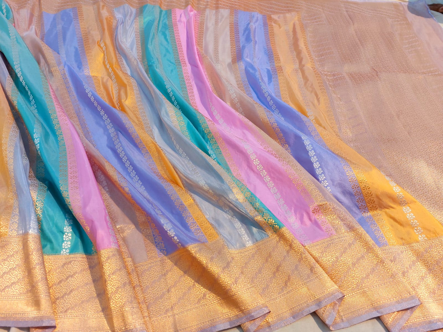 Jinahad Katan silk saree - Saffronfashionindia