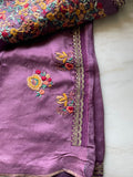Lavender inspired organza saree/embroidered saree/sari