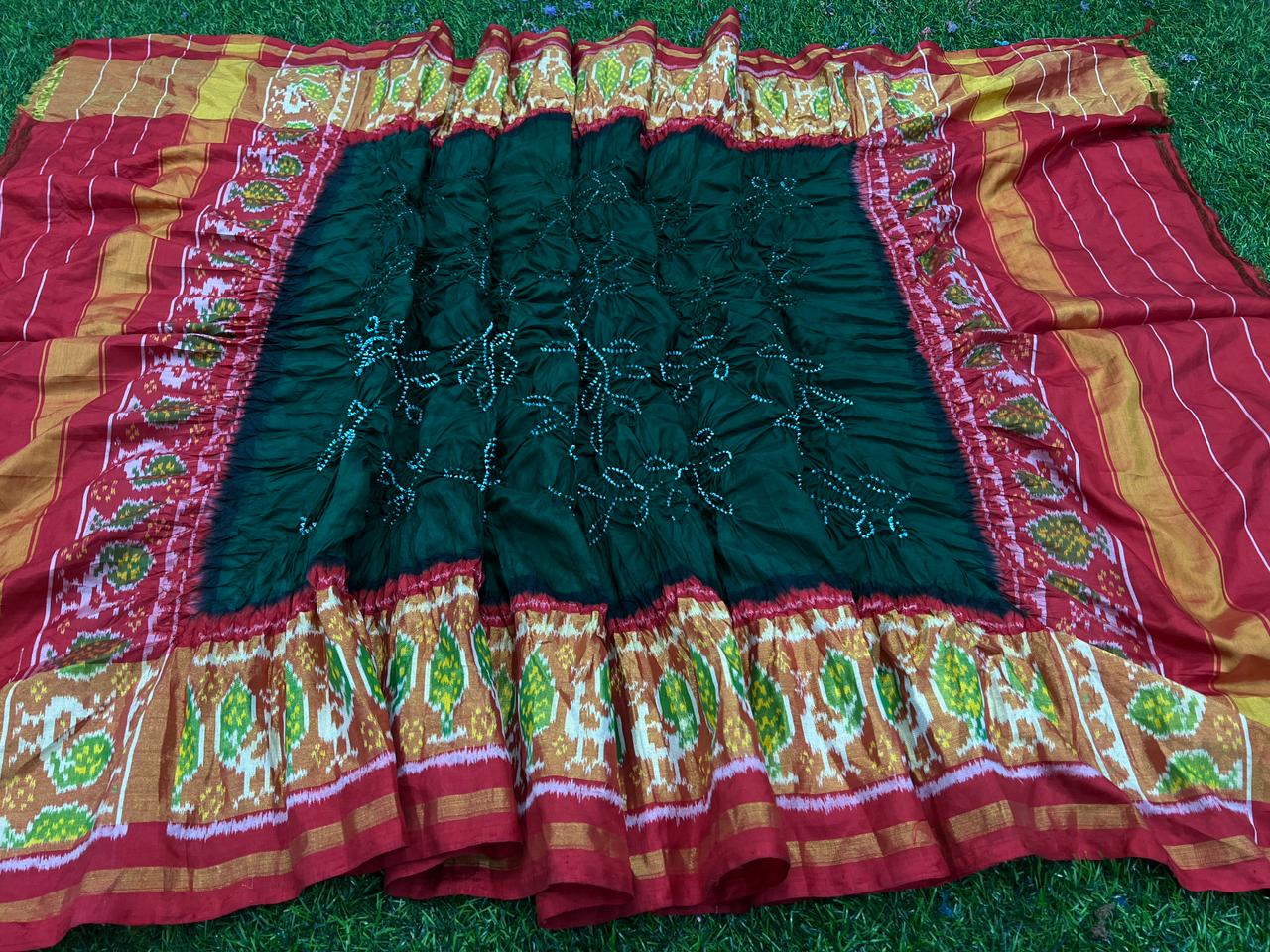 Moulki patola dupatta/patan dupatta - Saffronfashionindia