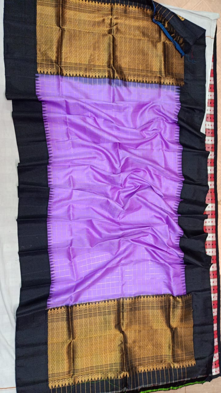 Gadwal silk dupatta - Saffronfashionindia