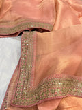 Kanjeevaram inspired tissue saree