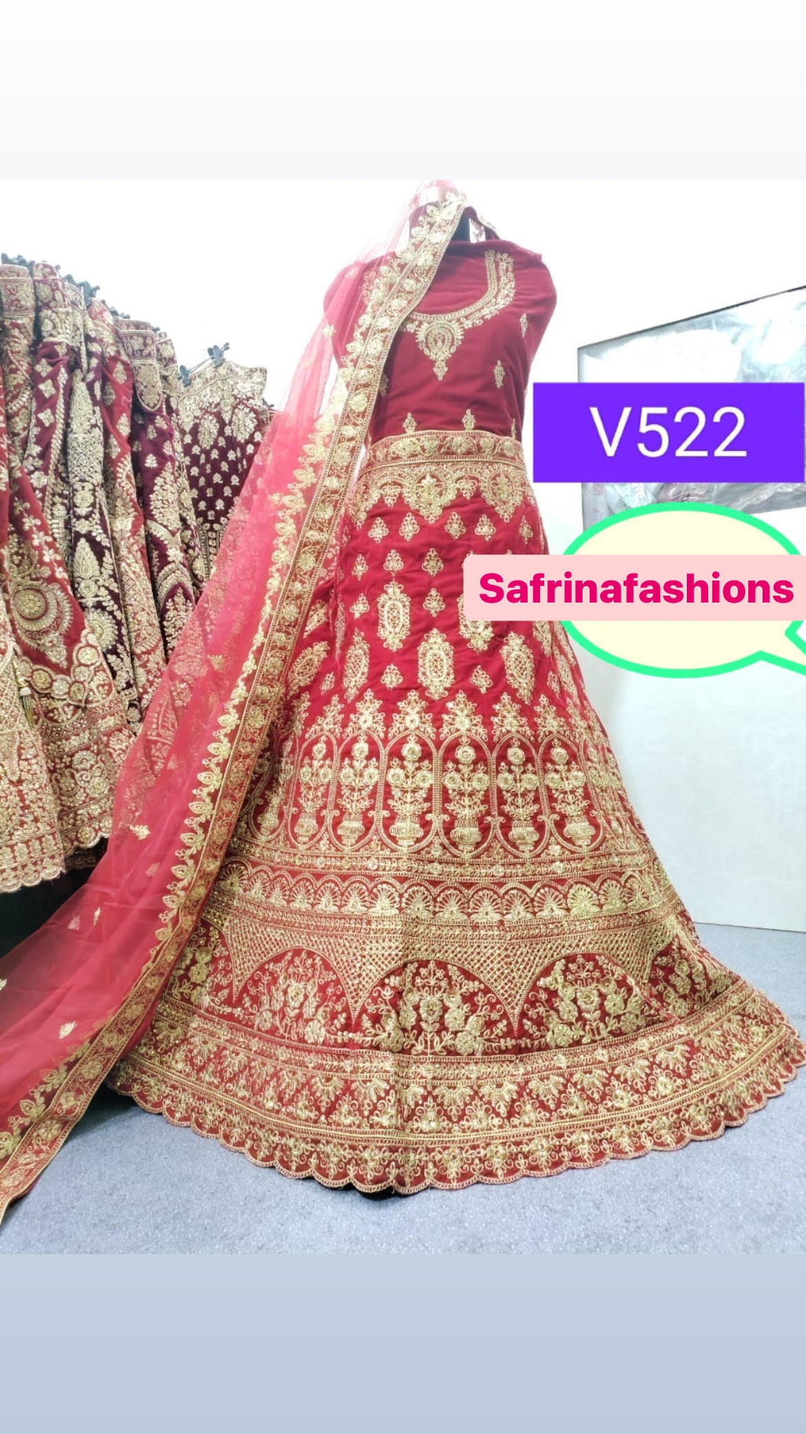 Ridhima Indian traditional Pakistani bridal lehangas - Saffronfashionindia