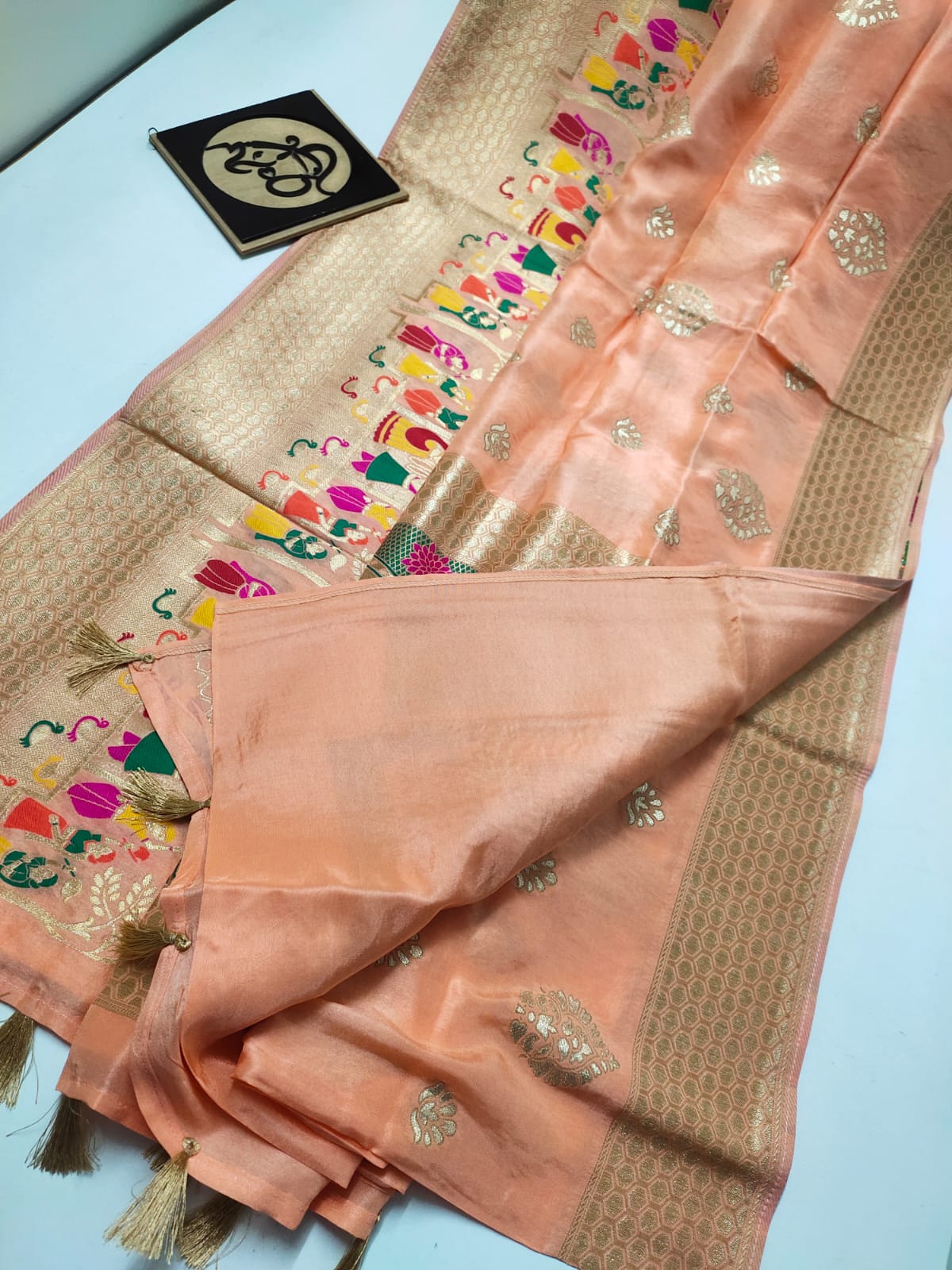 Lavik benaras moonga saree - Saffronfashionindia