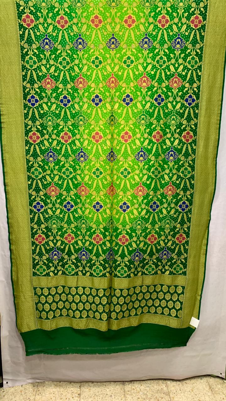 Mysore banarsi dupatta - Saffronfashionindia