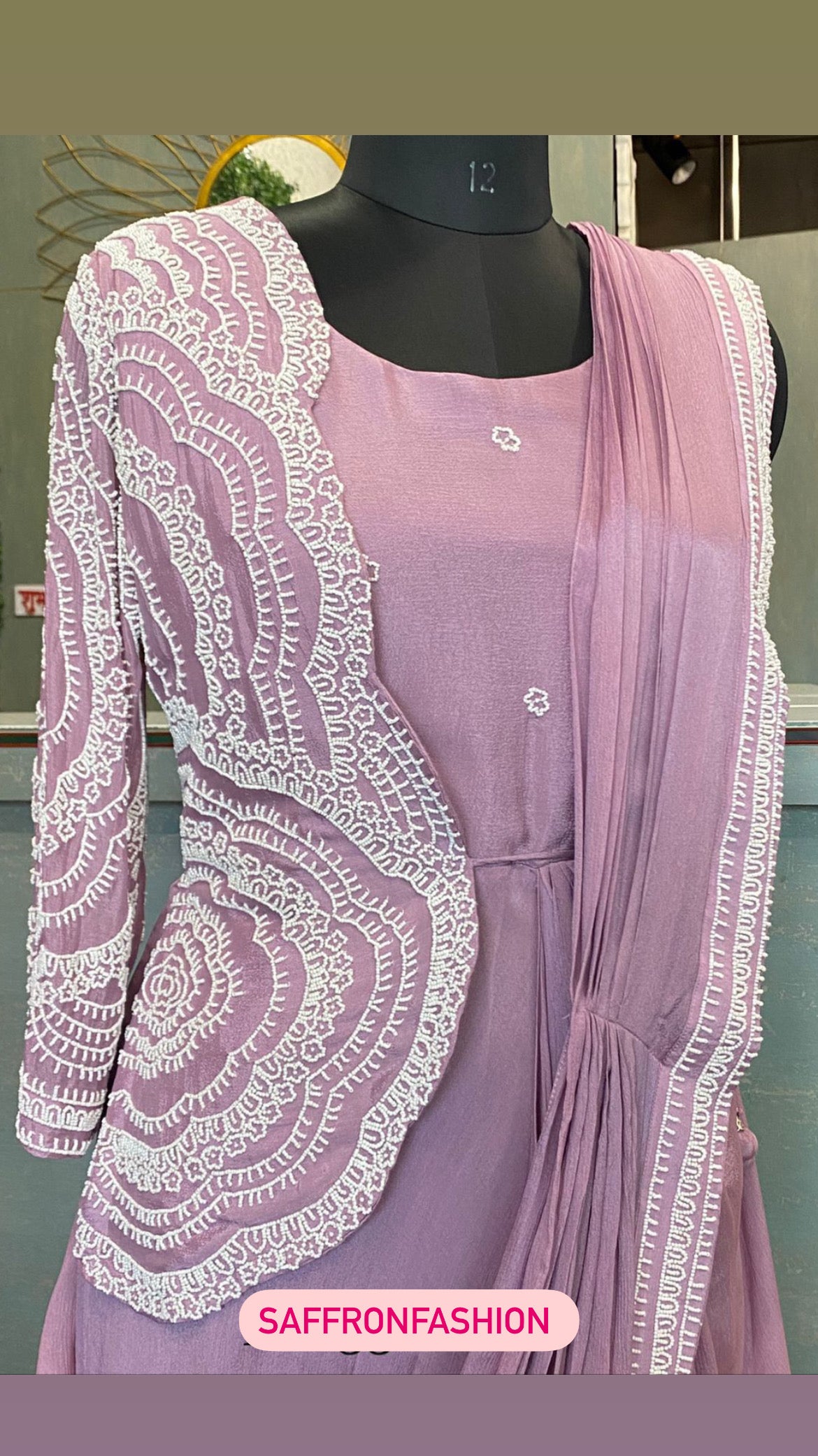 Pania draping gown - Saffronfashionindia