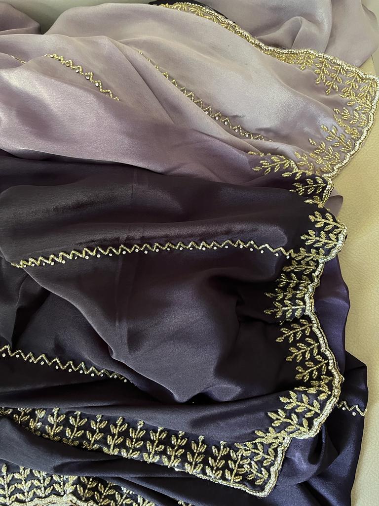 Jinaahd crepe jatdana saree - Saffronfashionindia