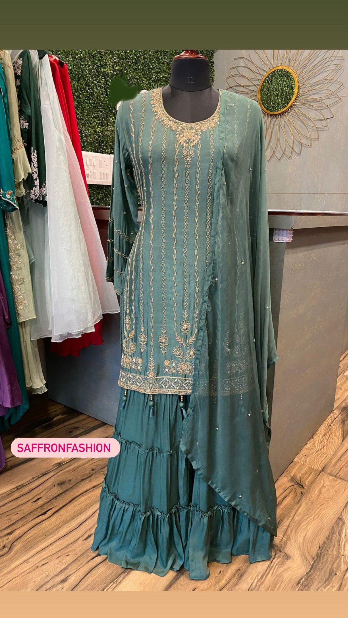 Divita kurta chinon dress - Saffronfashionindia