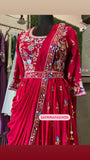 Valentine inspired red hot indowestern dress