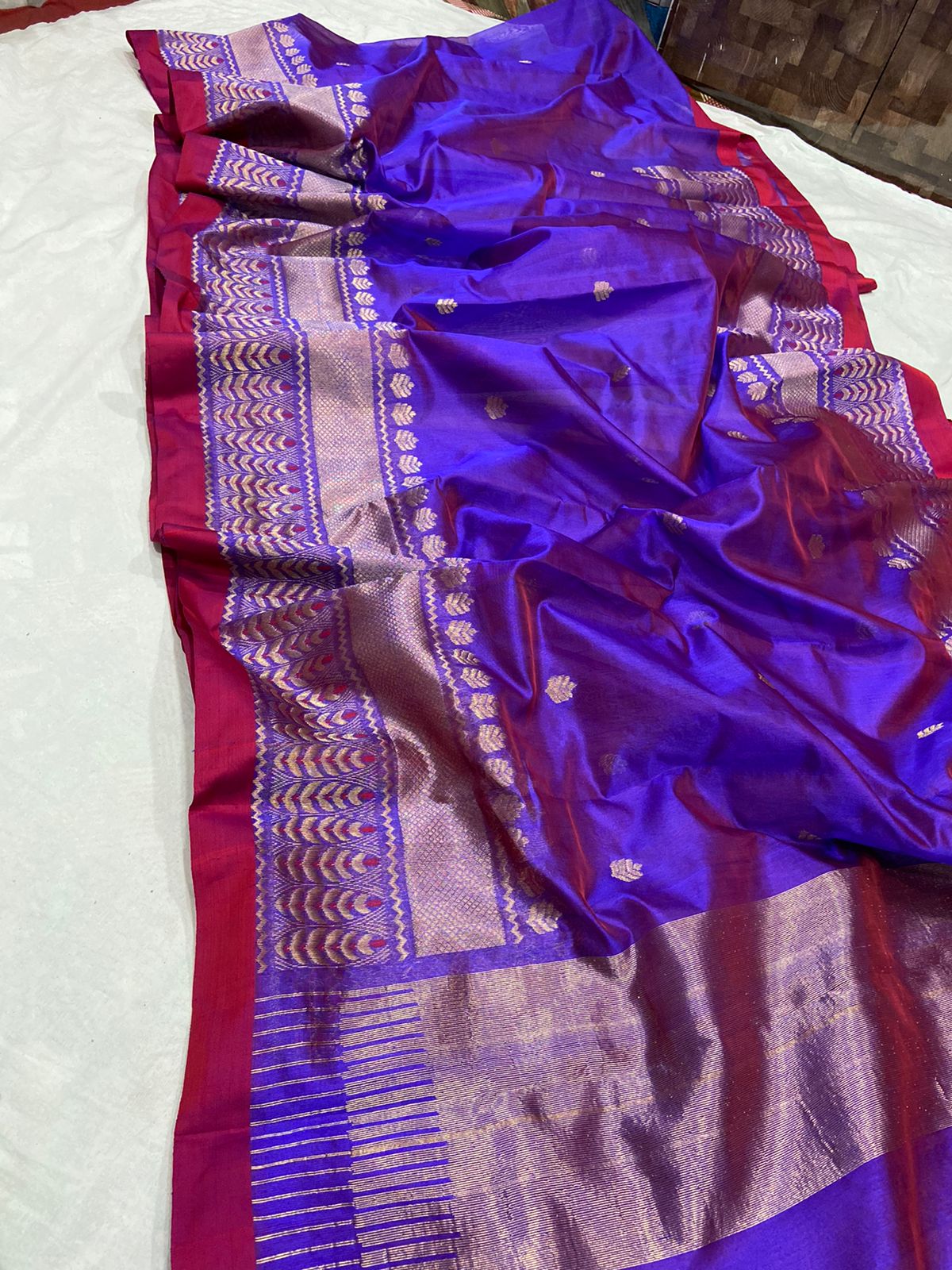Anaisha Chanderi silk saree - Saffronfashionindia
