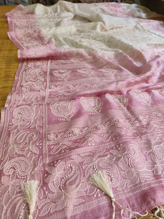 Tussar kota Indian saree - Saffronfashionindia