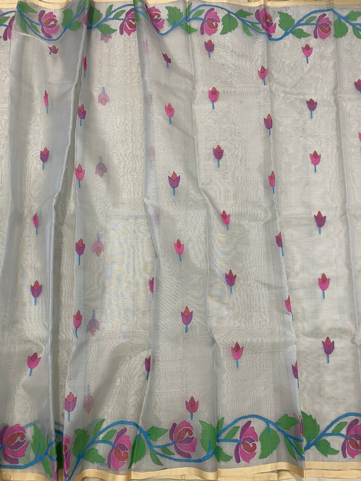 Nabina tantuj jamdani saree - Saffronfashionindia