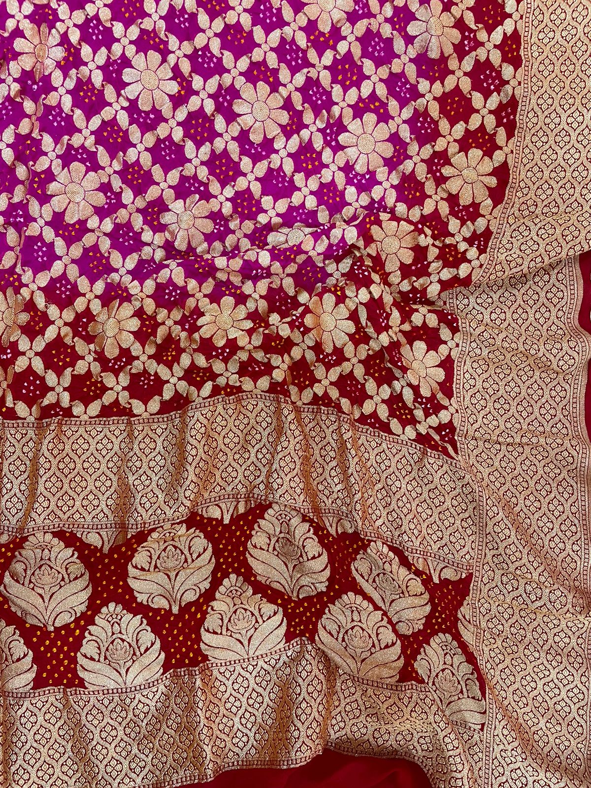 Verità bandhani dupatta - Saffronfashionindia