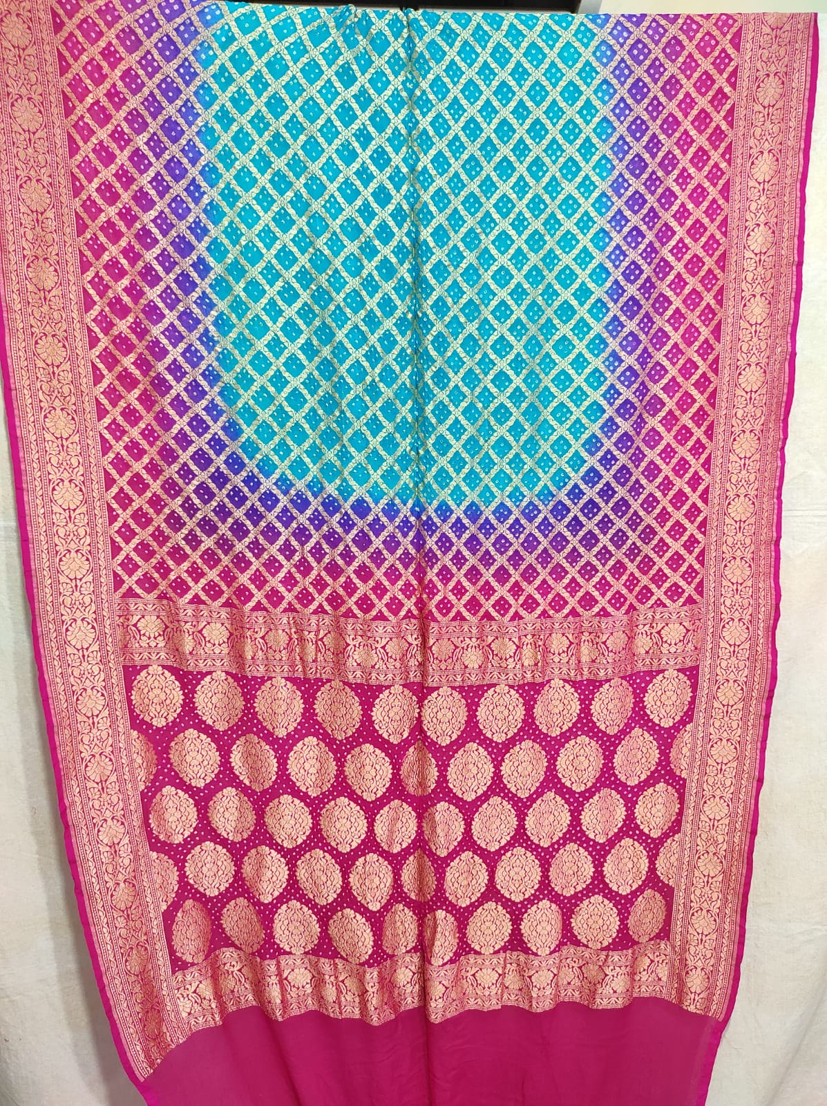 Malvi bandhani banarsi saree - Saffronfashionindia