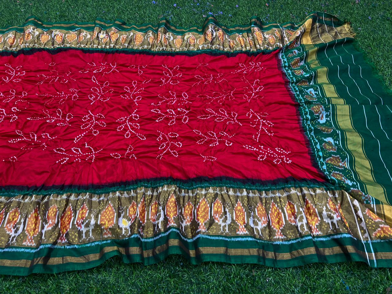 Moulki patola dupatta/patan dupatta - Saffronfashionindia