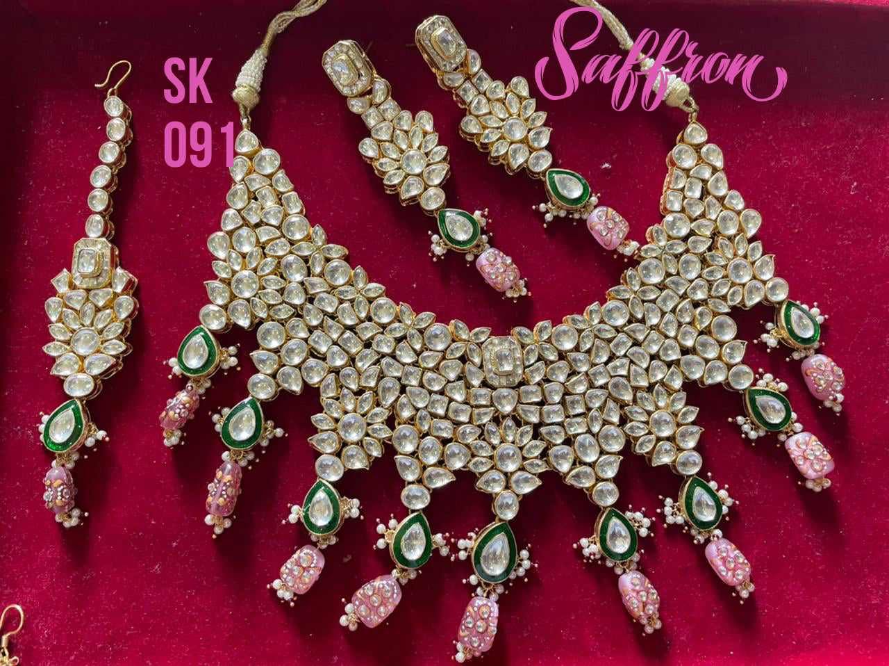 Akbarana wedding bridal set - Saffronfashionindia