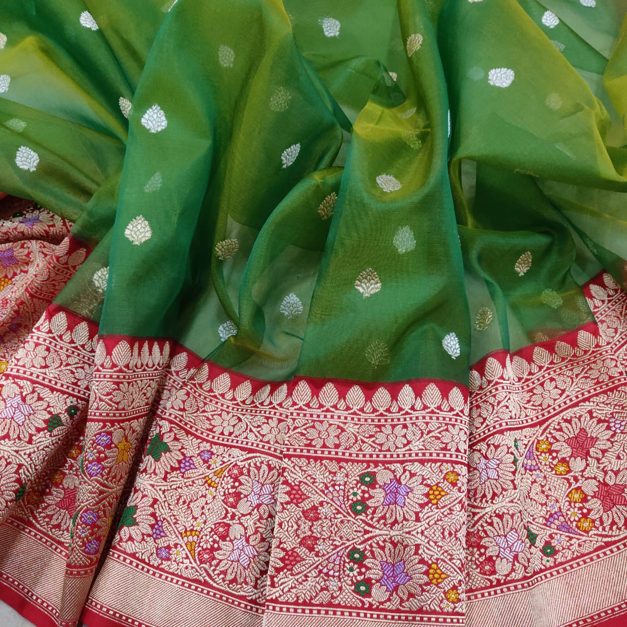 Eid special Kora saree - Saffronfashionindia