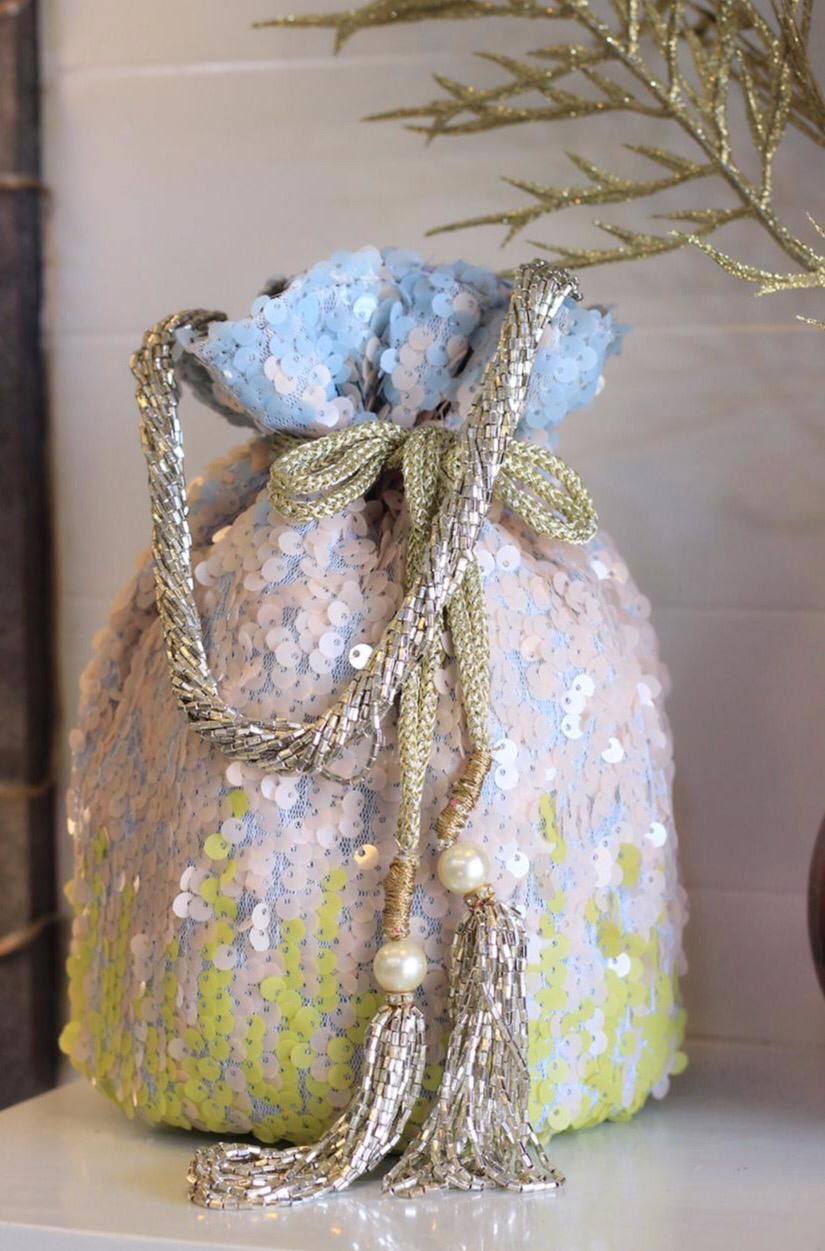 Vanerà sequins potli - Saffronfashionindia