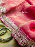 Sameksha organza saree women saree blouse