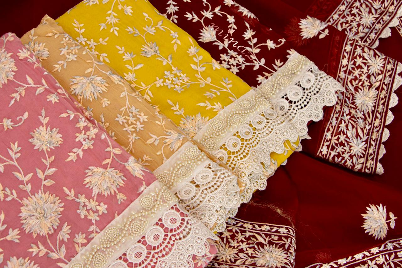 Parsi inspired embroidery suit - Saffronfashionindia