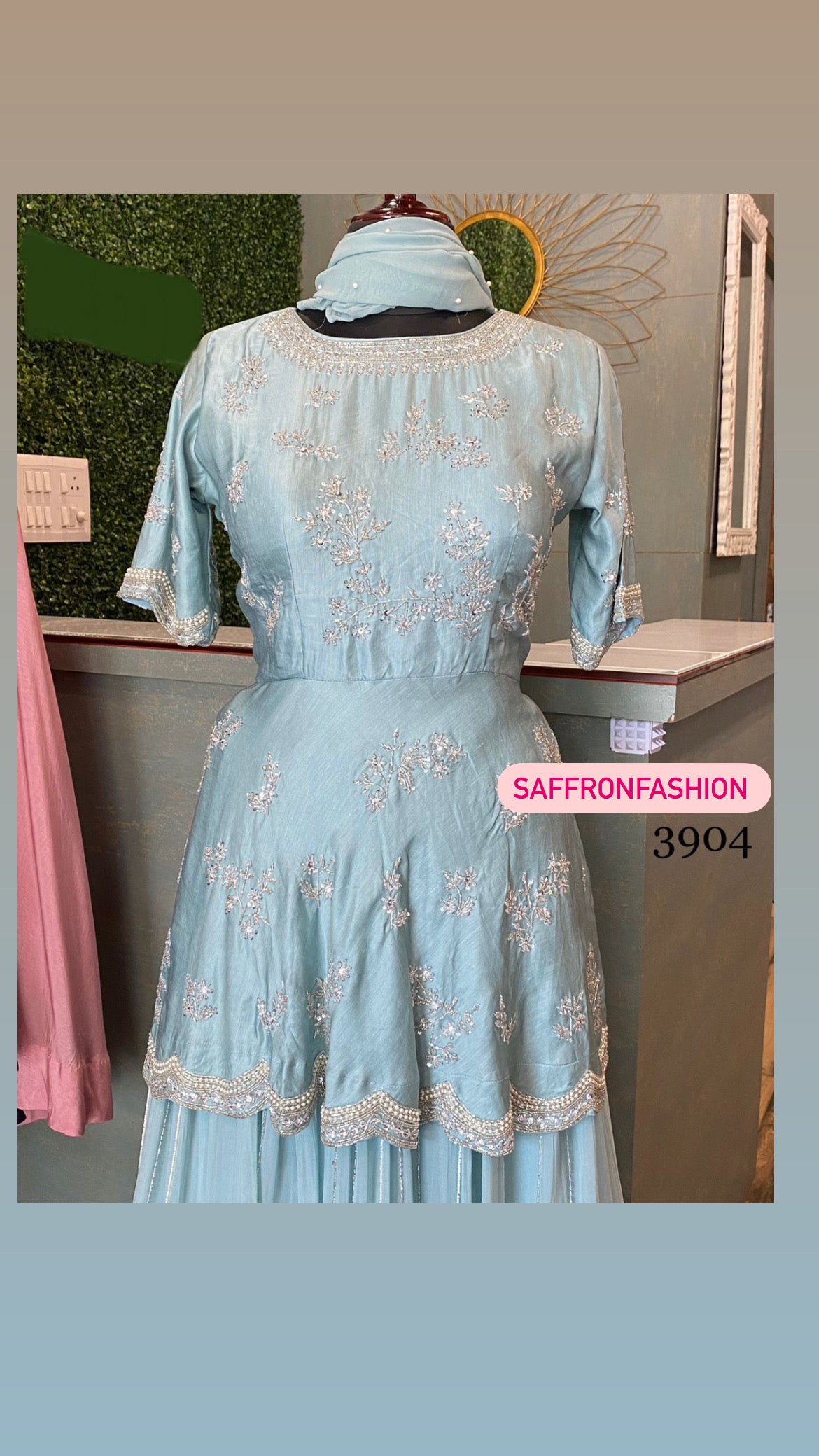 Vermilo peplum dress - Saffronfashionindia