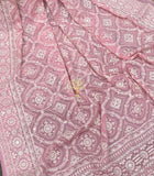 Pink beautiful Chikankari saree