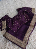 Purple organza saree/partywear sari