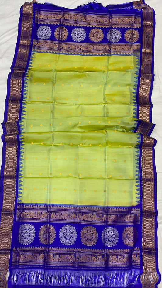 Nevi gadwal pattu dupatta - Saffronfashionindia
