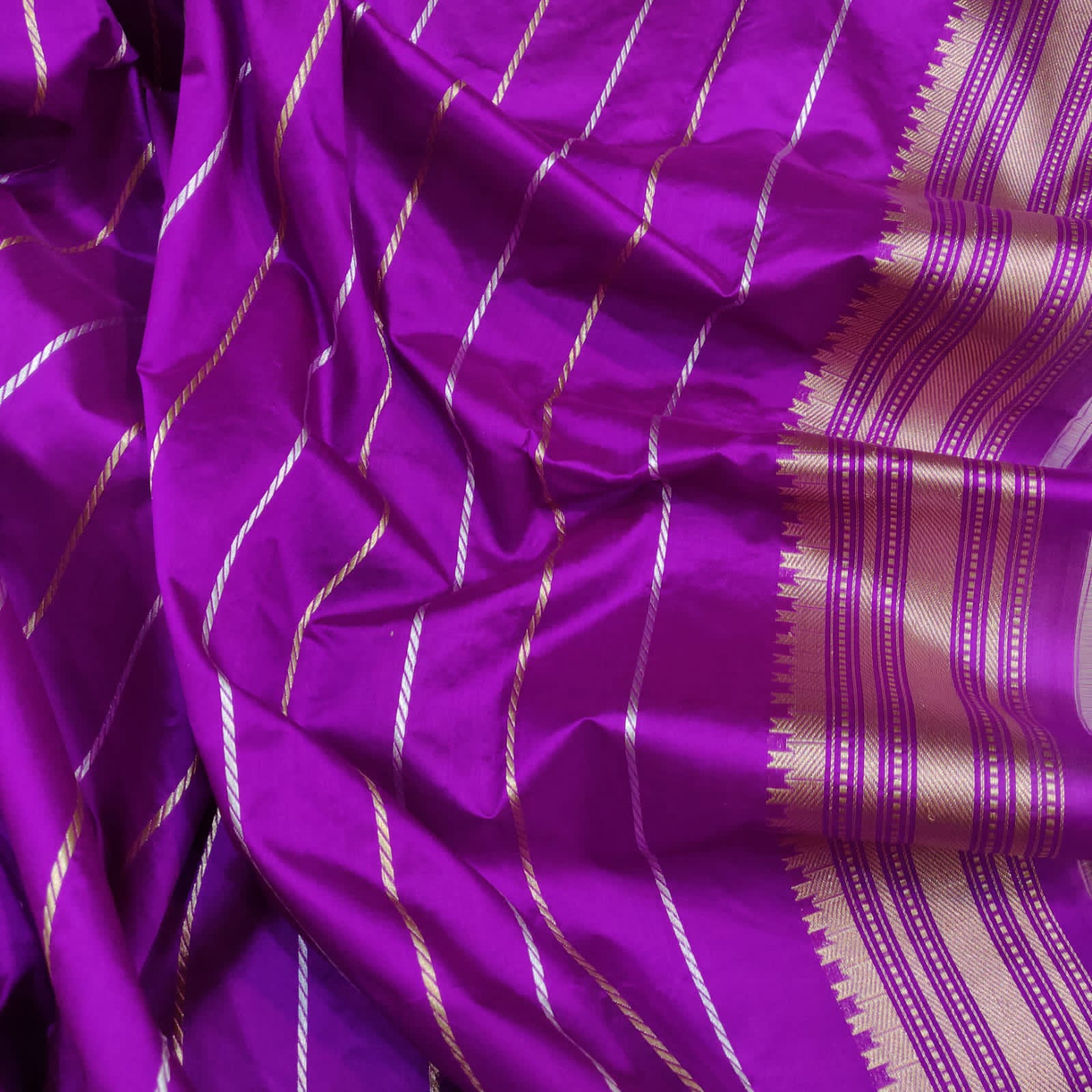 Maharish handwoven kora saree - Saffronfashionindia