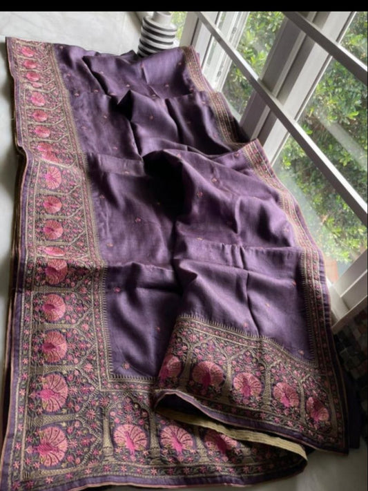 Rushika tussar saree - Saffronfashionindia