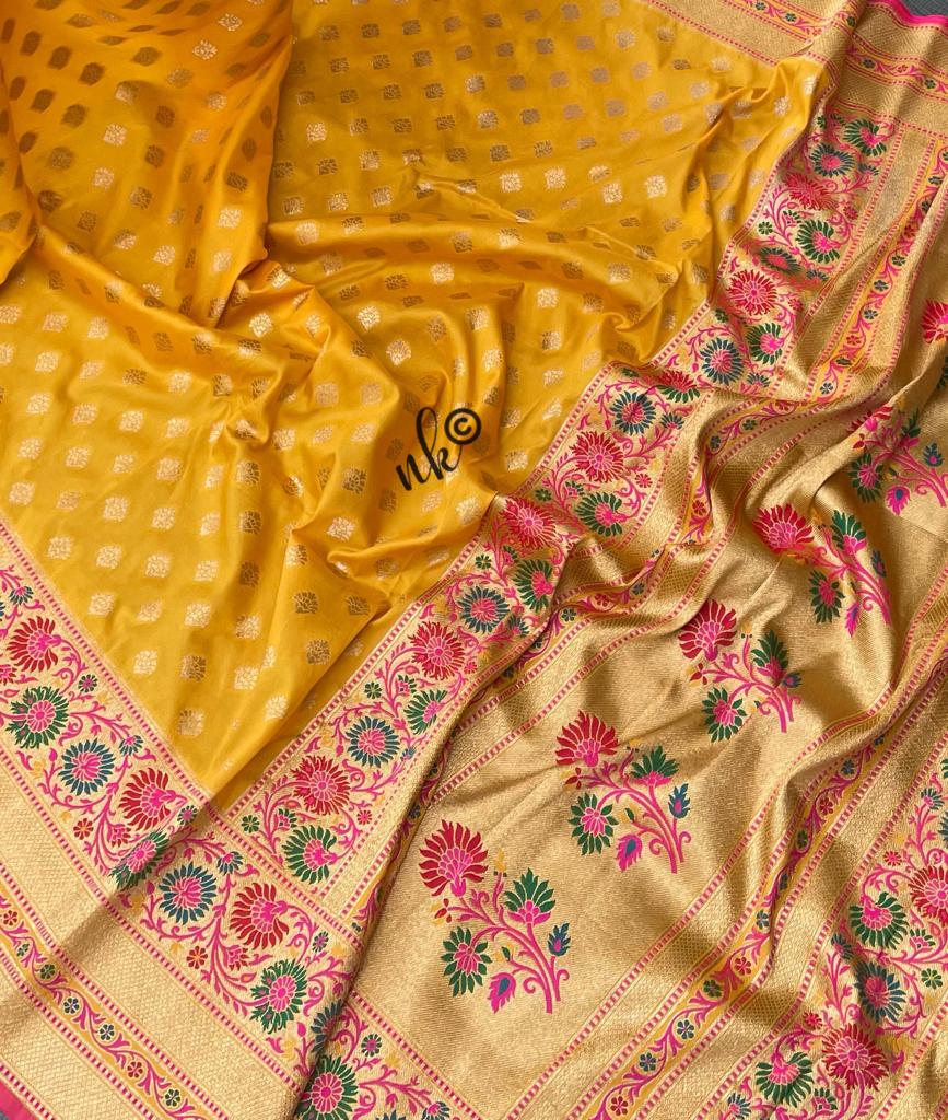 Reet Katan soft silk sari - Saffronfashionindia