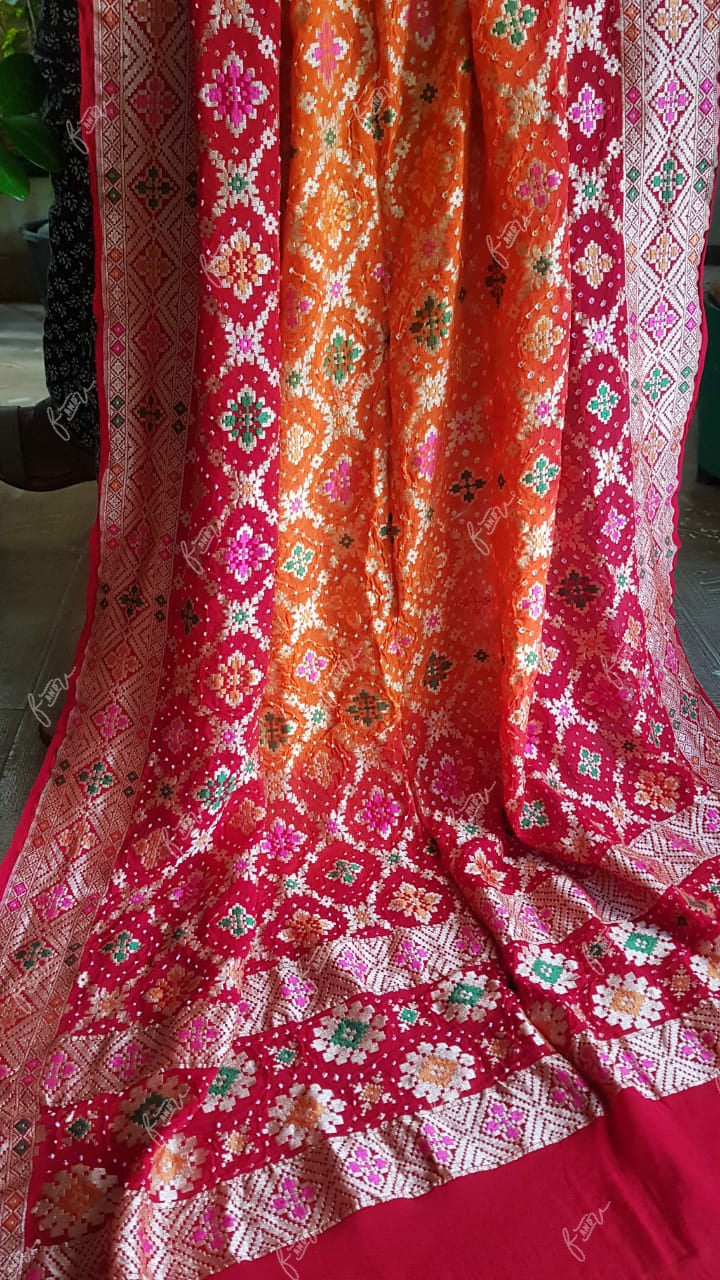 Bandhej Patola dupatta - Saffronfashionindia
