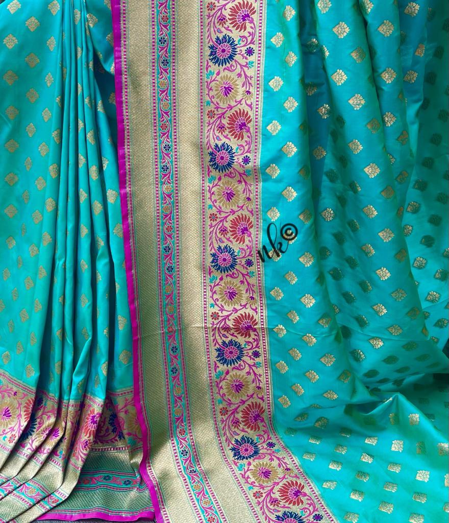 Reet Katan soft silk sari - Saffronfashionindia