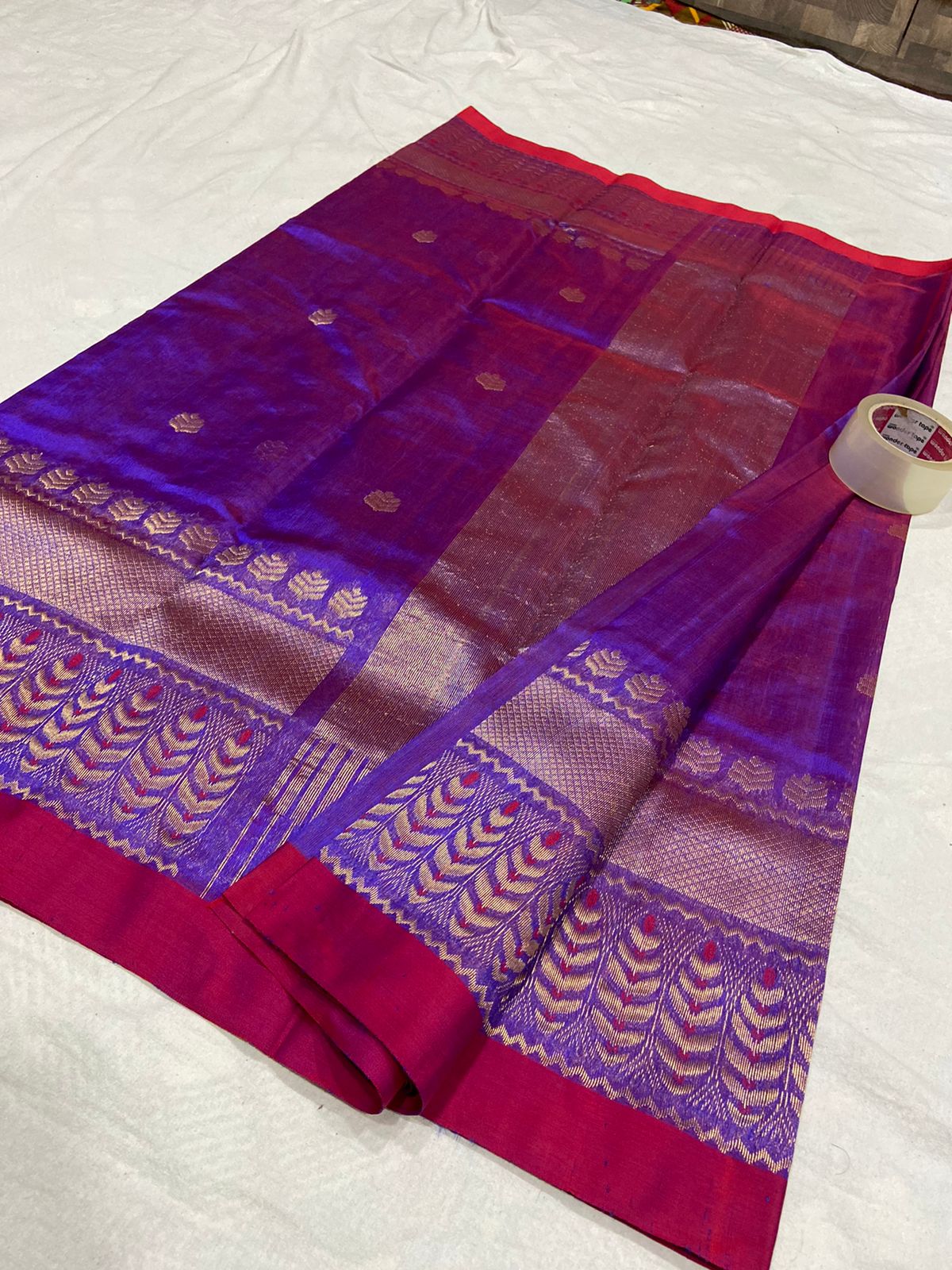 Anaisha Chanderi silk saree - Saffronfashionindia