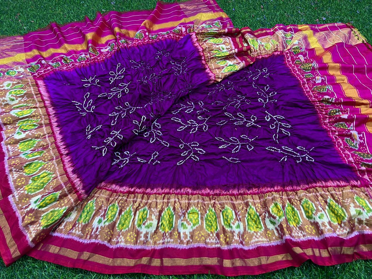 Moulki patola dupatta/patan dupatta - Saffronfashionindia