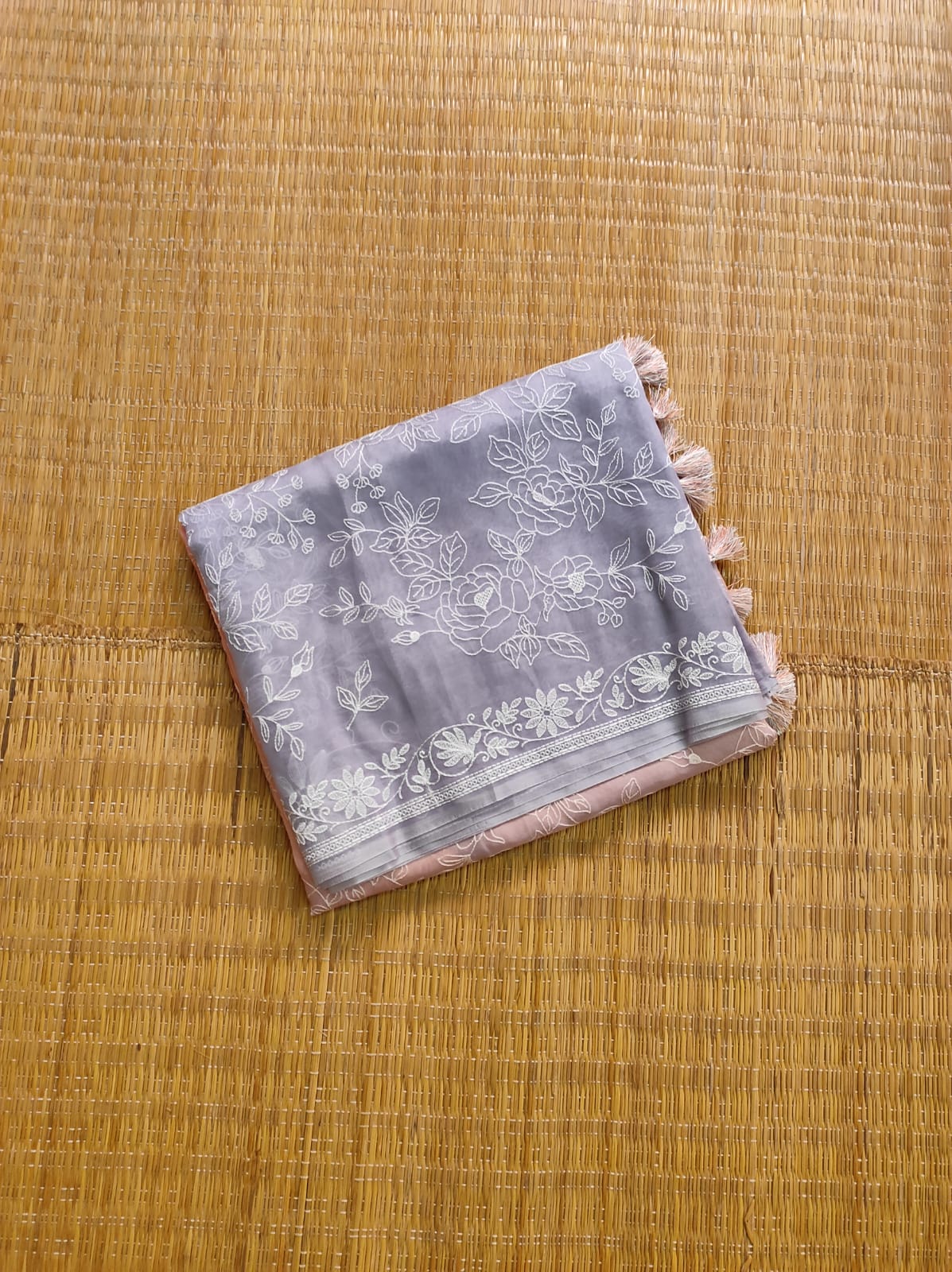 Ruchika organza Chikankari saree - Saffronfashionindia