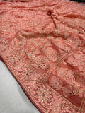 Jinnah Chikankari gottapatti saree