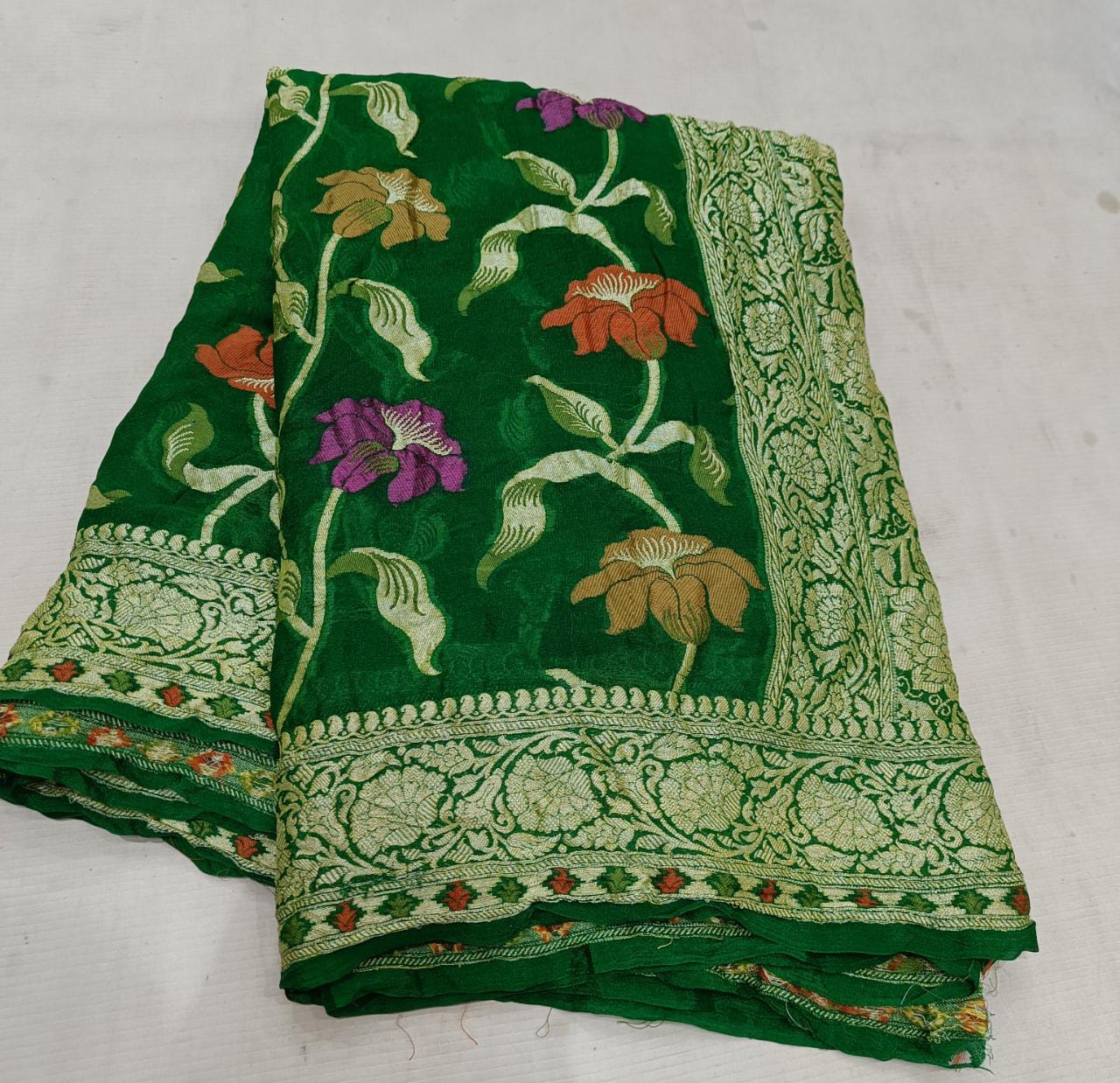 Meenakari banarsi saree - Saffronfashionindia