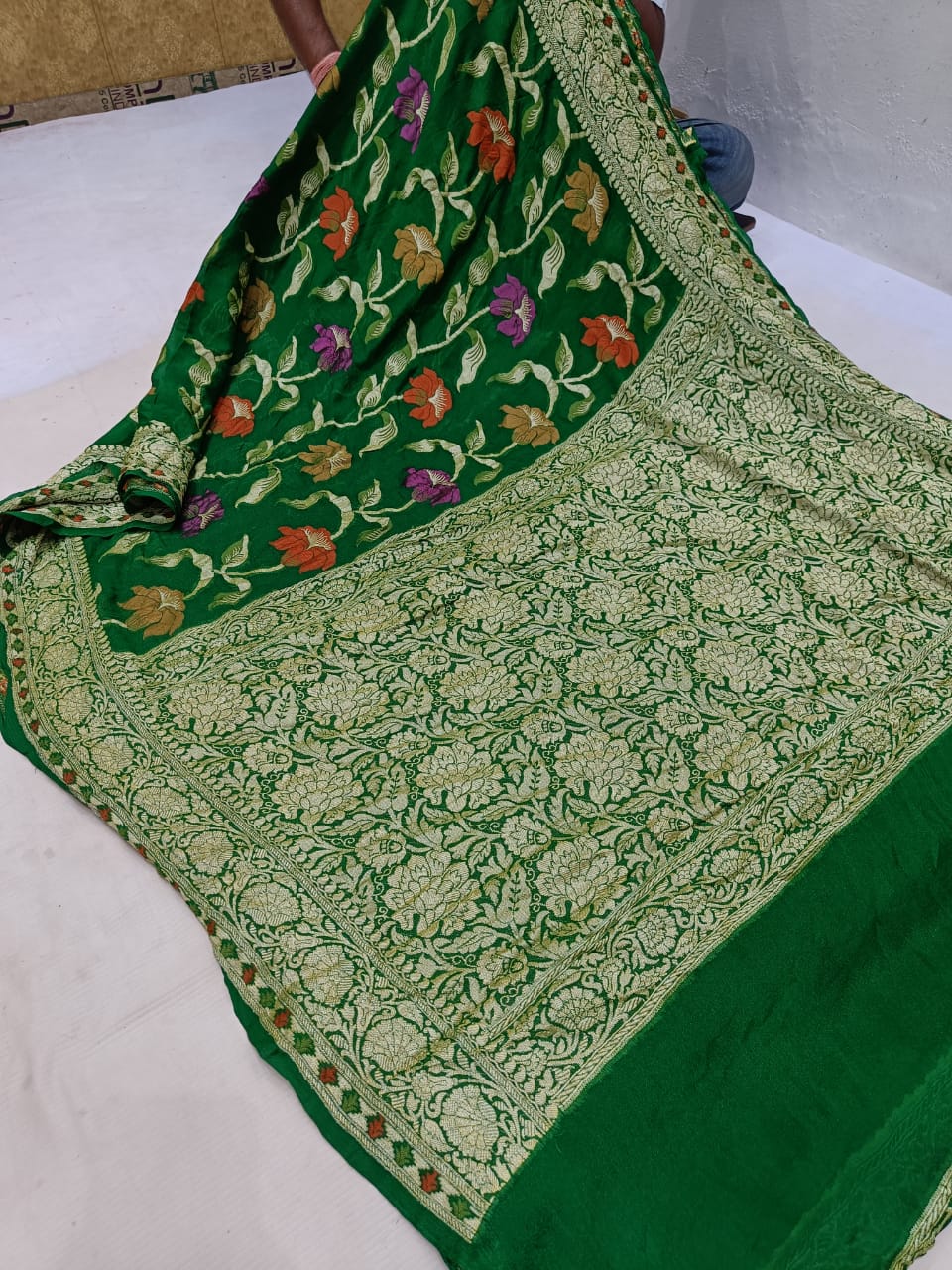 Meenakari banarsi saree - Saffronfashionindia