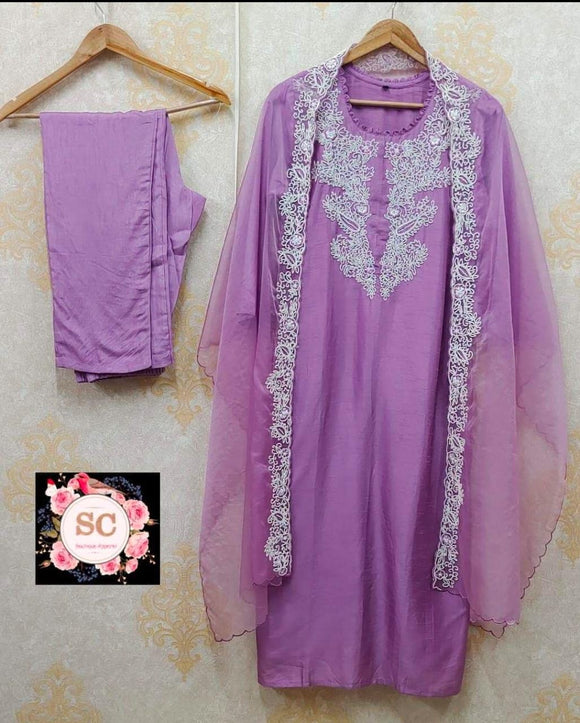 Lavender suit style dress