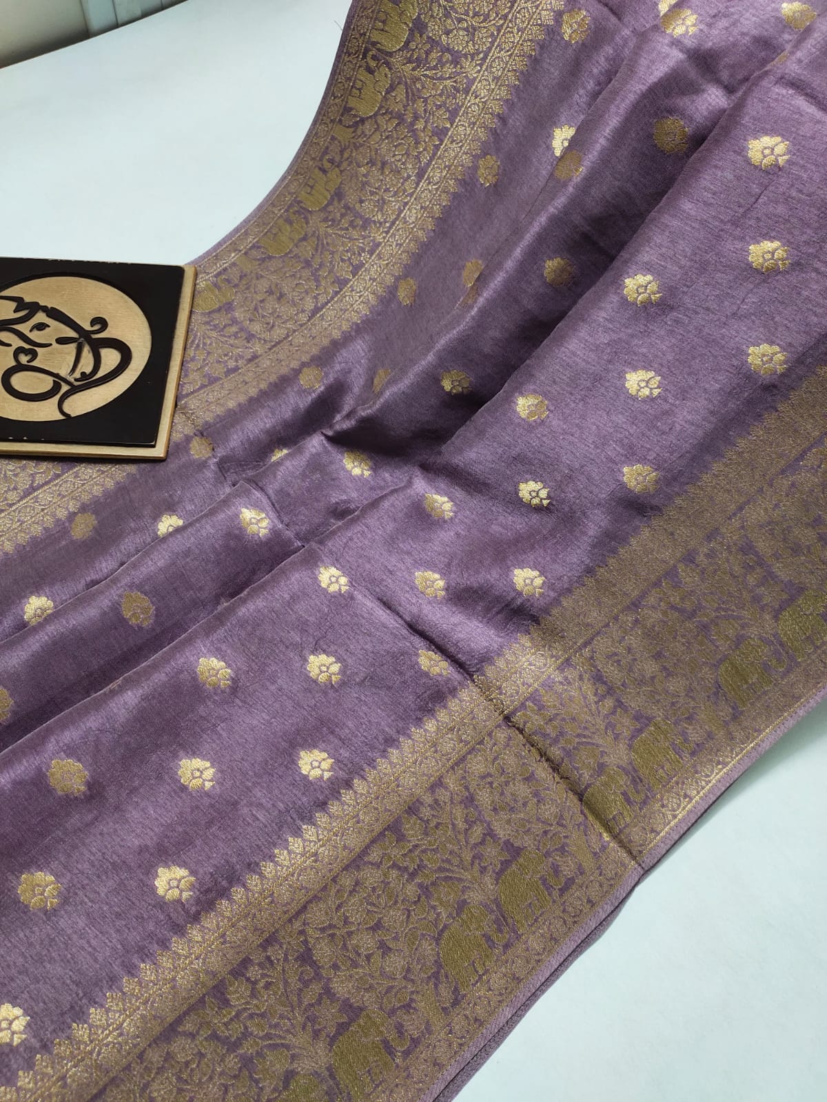 Anirudha moonga banarsi saree - Saffronfashionindia